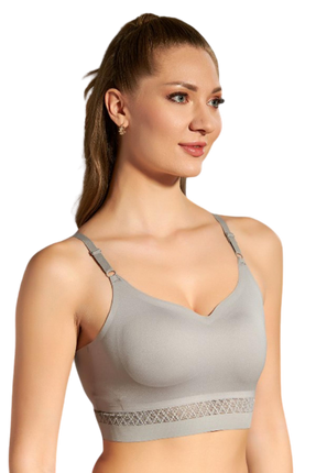 Seamless Padded Push Up Bra with Lace Bottom for Women, No Wire, Adjustable Strap, Perfect for Daily Wear, Sports, and Yoga
