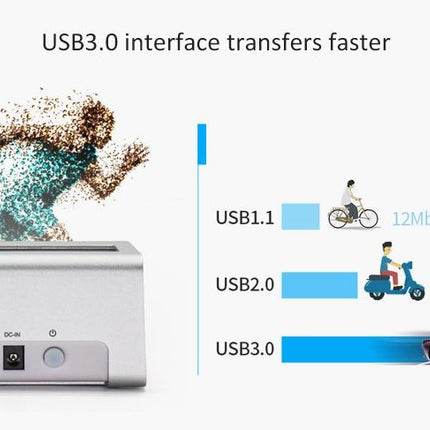 Olmaster USB 3.0 SATA  HDD/SSD Hard Drive Docking Station Enclosure For 2.5 or 3.5-inch Hard Disk (EB-1050U3)