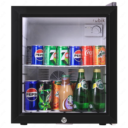 Rubik Hotel Mini Bar Fridge 40L, Glass Door Refrigerator CW-40CA