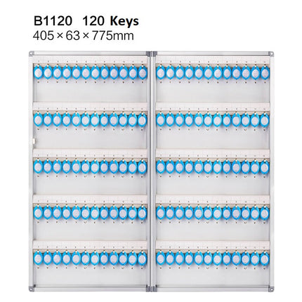 Glosen 120 Key's Storage Cabinet with Lock, Wall Mounted Key Safe Box (B1120, 120 bits Key's Capacity)